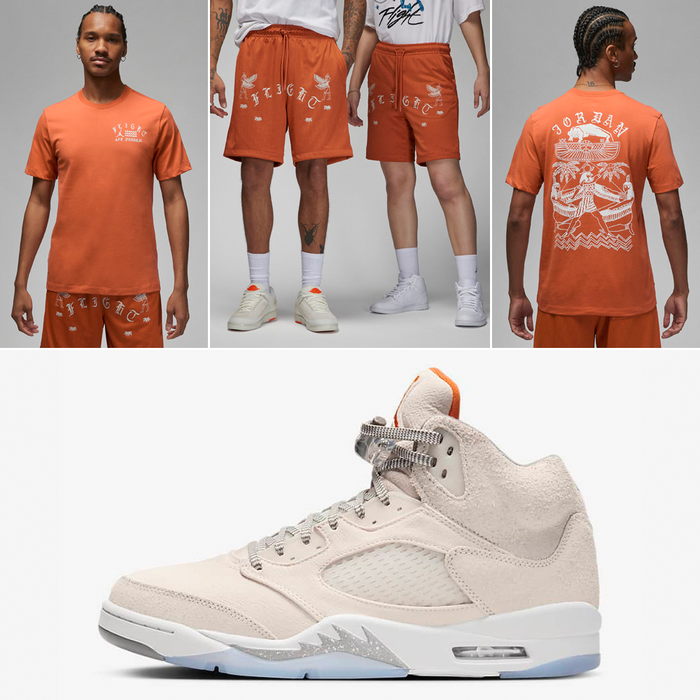 Air-Jordan-5-Craft-Shirt-and-Shorts-Matching-Outfit