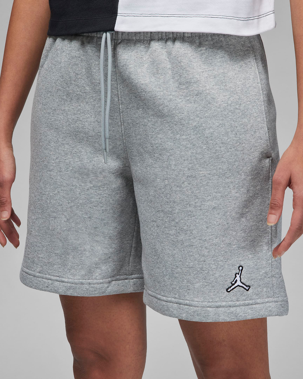 Jordan-Brooklyn-Womens-Fleece-Shorts-Grey