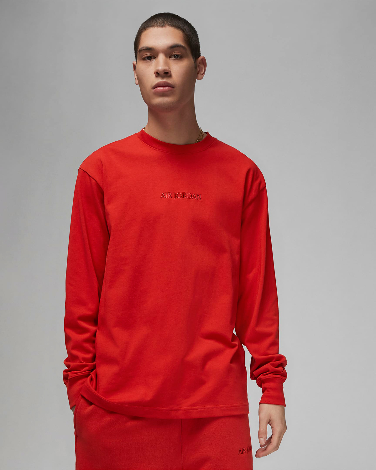 Jordan-Wordmark-Long-Sleeve-T-Shirt-Mystic-Red