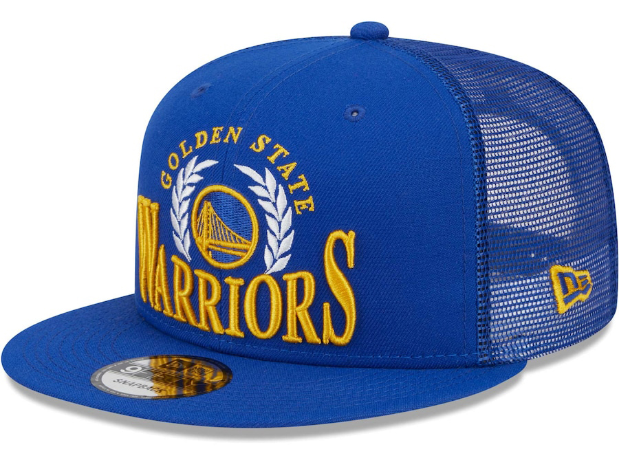 New-Era-Golden-State-Warriors-Bold-Laurels-Trucker-Snapback-Hat-1