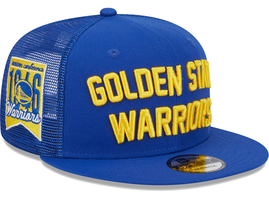 New-Era-Golden-State-Warriors-Stacked-Script-Trucker-Snapback-Hat-1