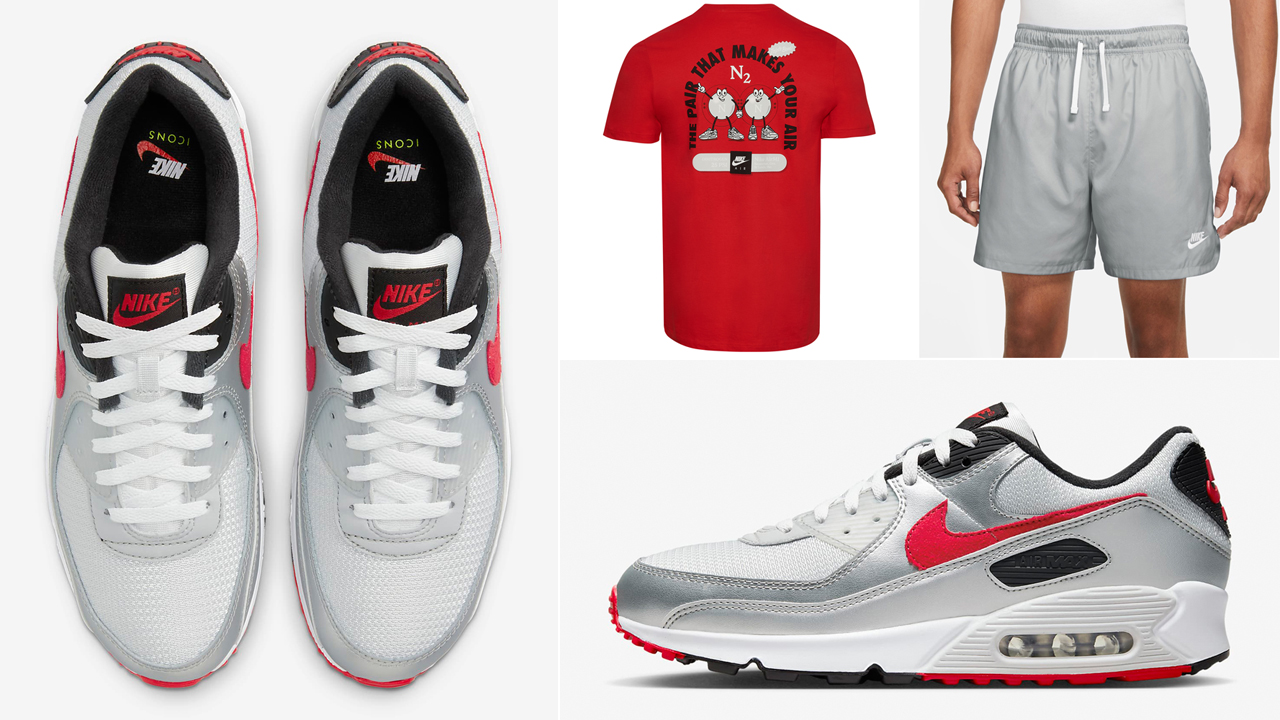 Nike-Air-Max-90-Icons-Silver-Bullet-Shirt-Shorts-Match