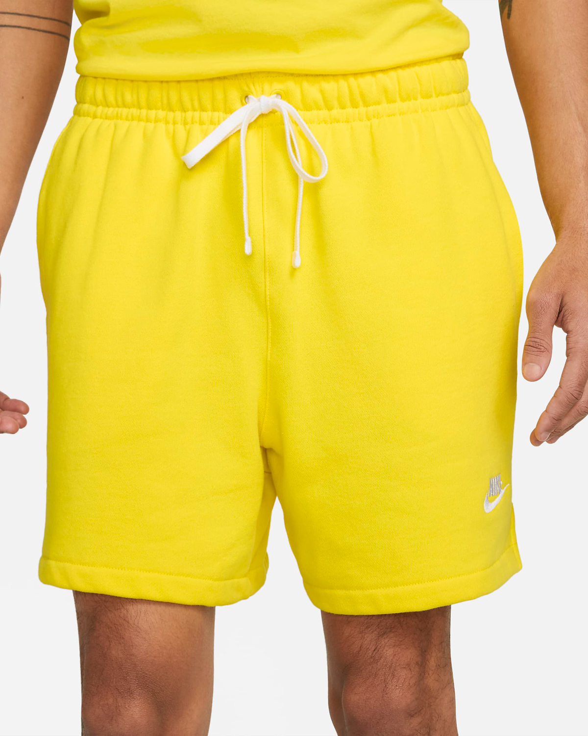 Nike-Club-Fleece-French-Terry-Flow-Shorts-Opti-Yellow