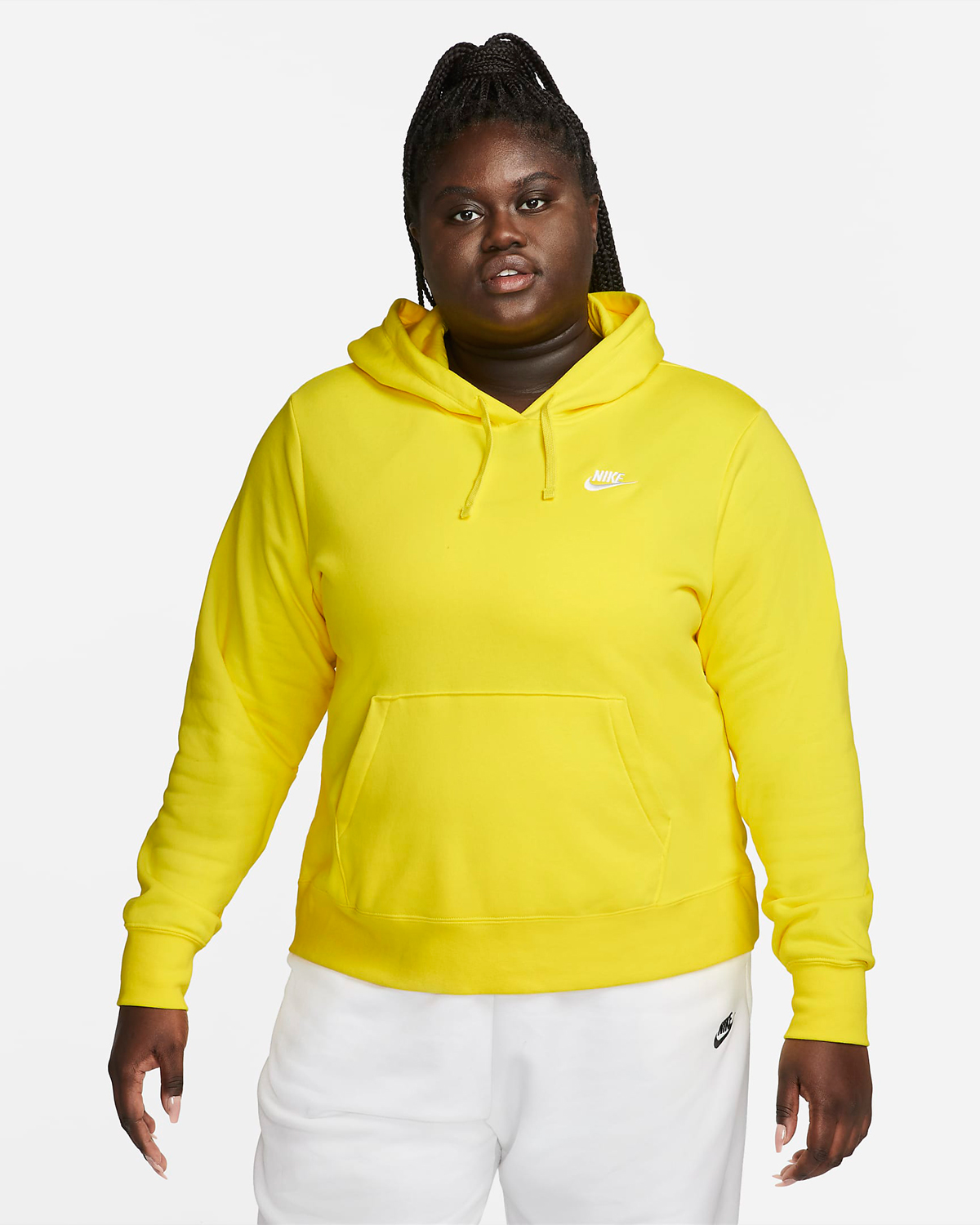 Nike-Club-Fleece-Womens-Plus-Size-Hoodie-Opti-Yellow