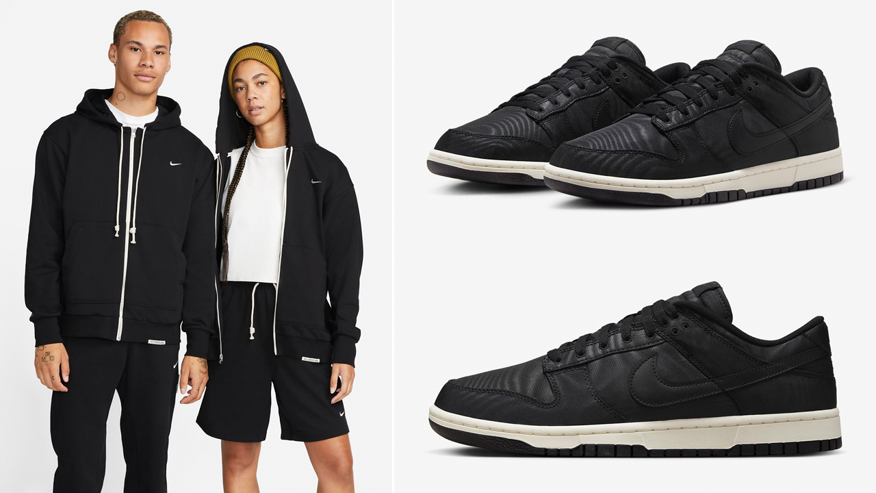 Nike-Dunk-Low-Black-Canvas-Clothing-Match