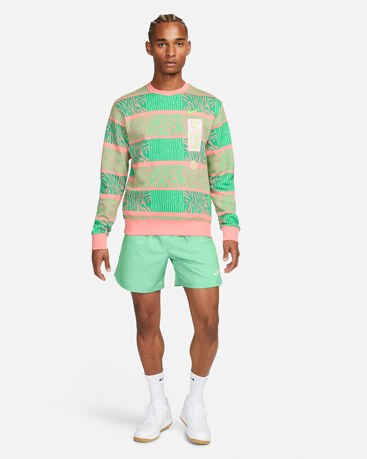 Nike-Sportswear-Club-Fleece-Trippy-Safari-Sweatshirt-Coral-Chalk-Spring-Green-Outfit