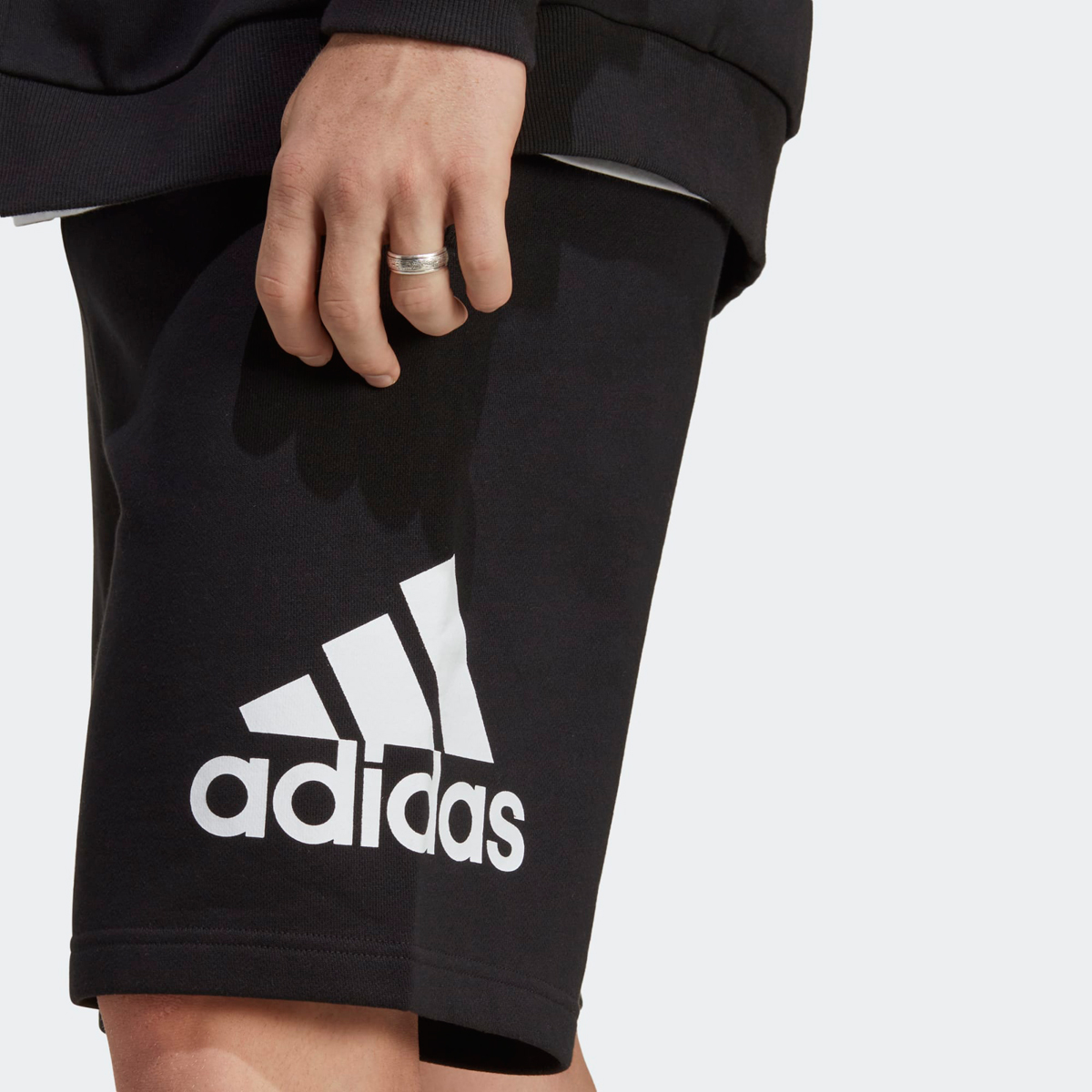 adidas-Essentials-Big-Logo-Shorts-Black-White-2