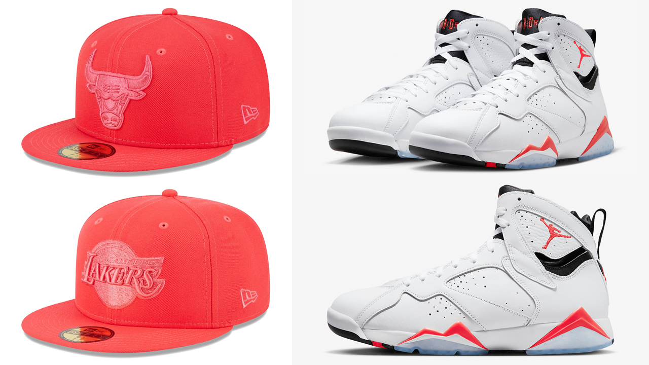 Air-Jordan-7-White-Infrared-Fitted-Caps