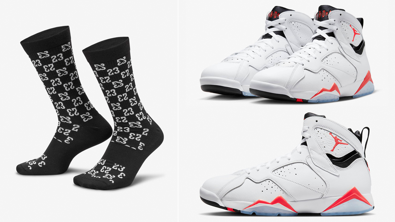 Air-Jordan-7-White-Infrared-Socks-to-Match