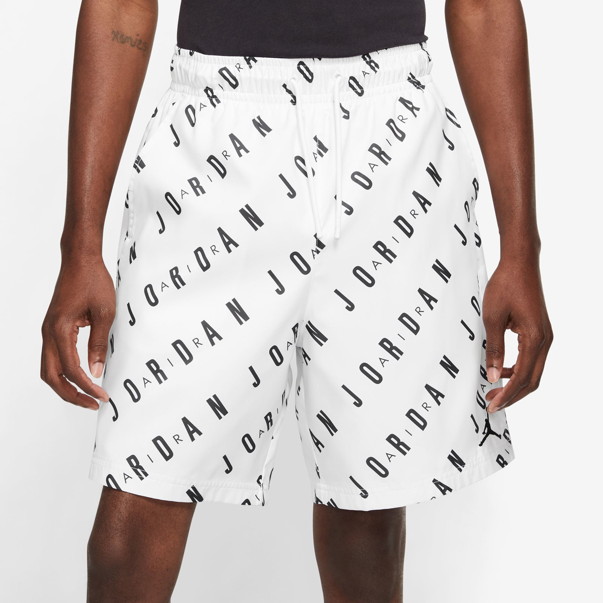 Jordan-Essential-Allover-Print-Poolside-Shorts-White-Black-Summer-2023