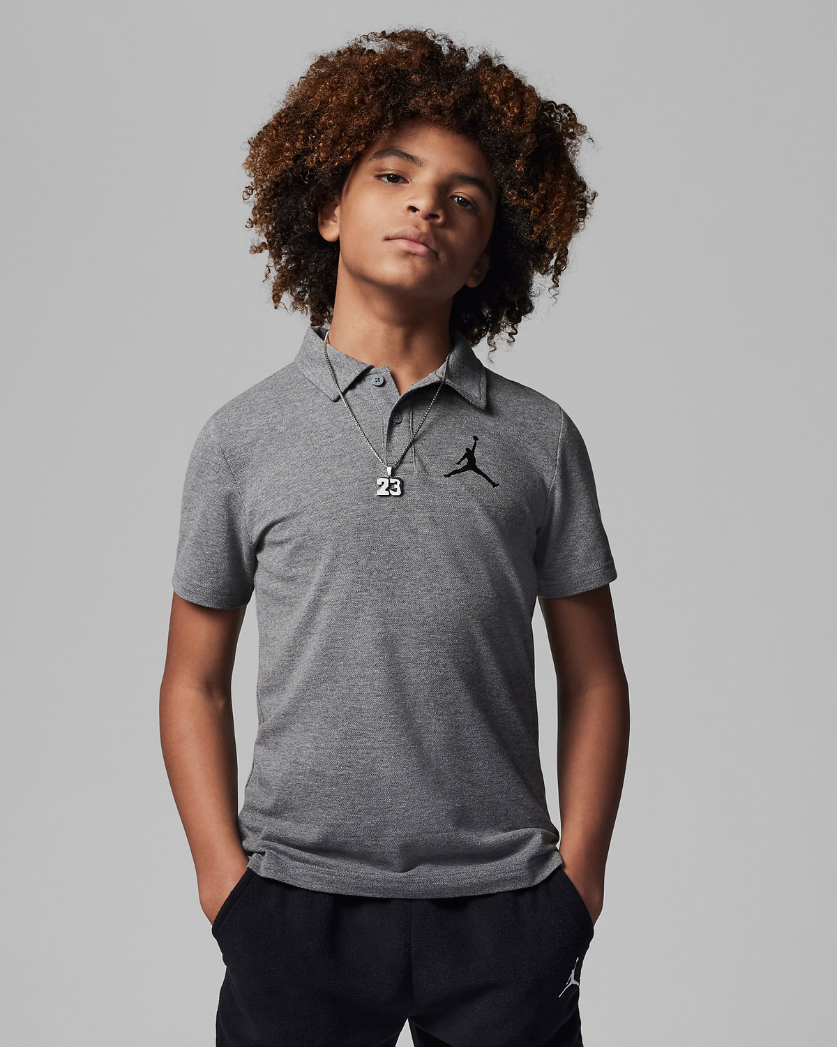 Jordan-Jumpman-Kids-GS-Grade-School-Polo-Shirt-Grey