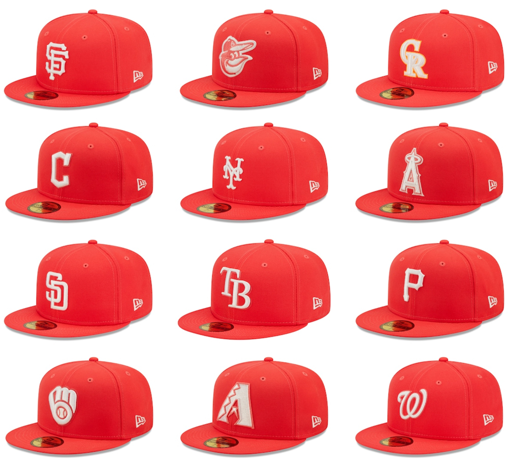New-Era-MLB-Lava-Highlighter-Fitted-Hats