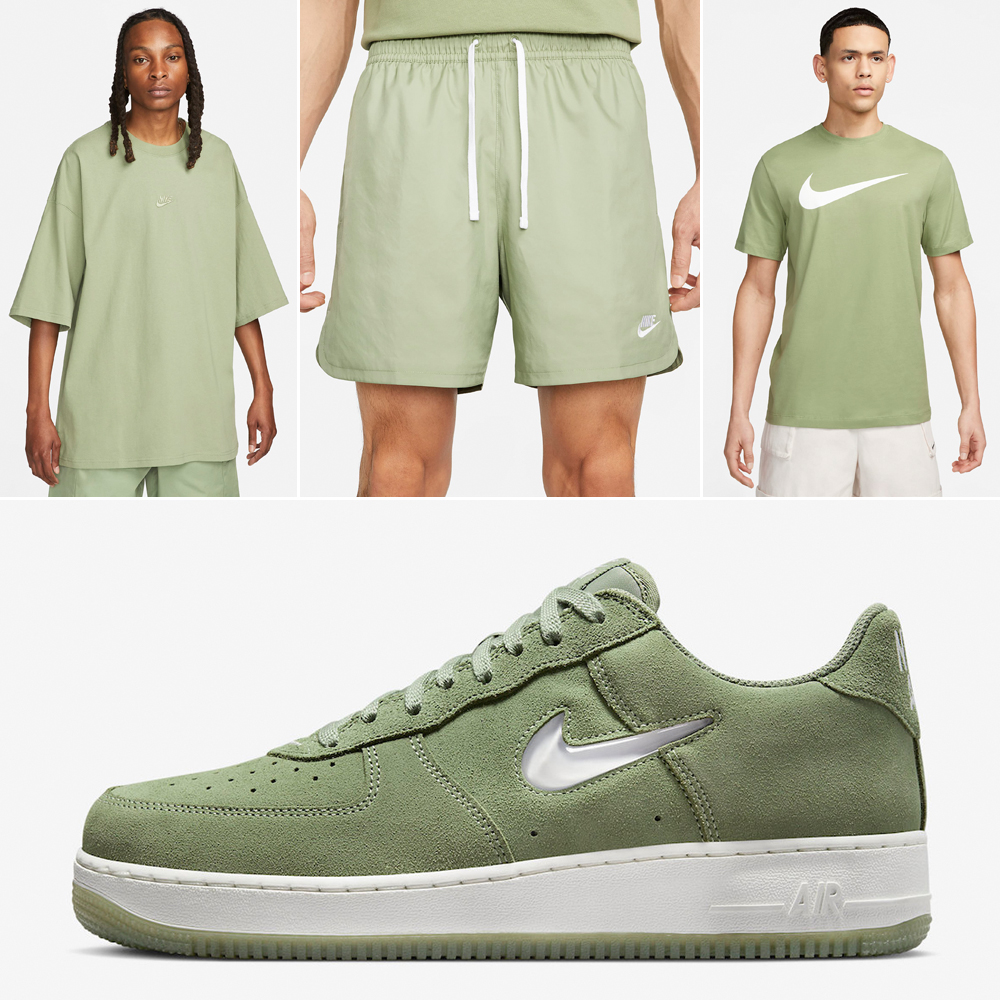 Nike-Air-Force-1-Low-Jewel-Oil-Green-Outfits