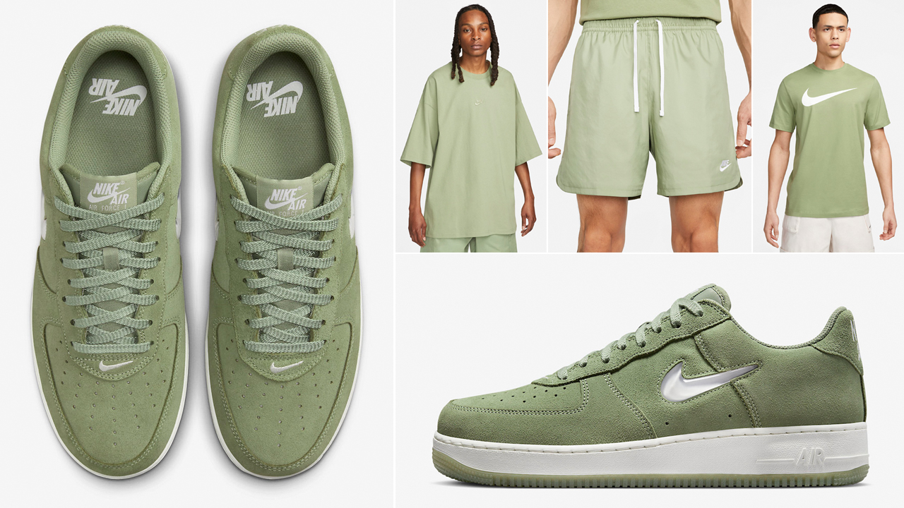 Nike-Air-Force-1-Low-Jewel-Oil-Green-Shirts-Clothing-Outfits