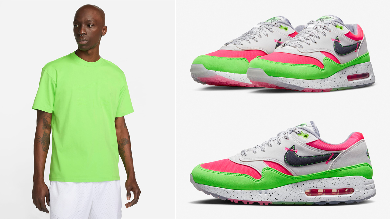 Nike-Air-Max-1-Golf-Watermelon-Shirt-Match