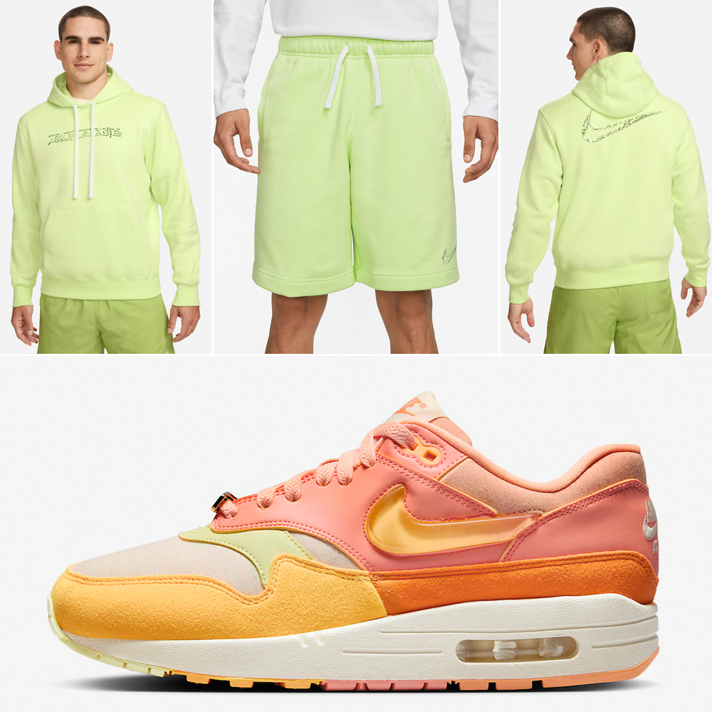 Nike-Air-Max-1-Puerto-Rico-Hoodie-and-Shorts-Outfit