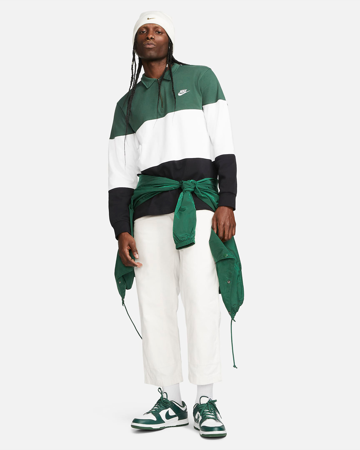 Nike-Club-Long-Sleeve-Striped-Top-Fir-White-Black-Outfit