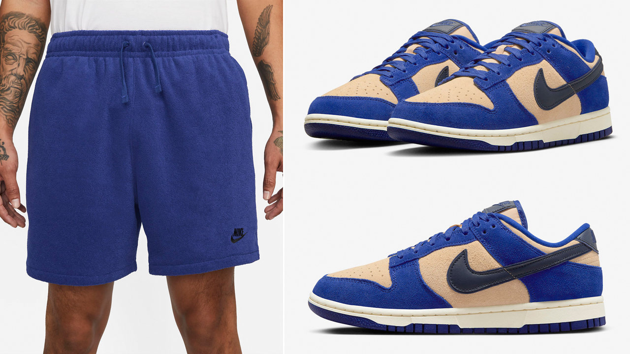 Nike-Dunk-Low-Deep-Royal-Blue-Shorts-Match