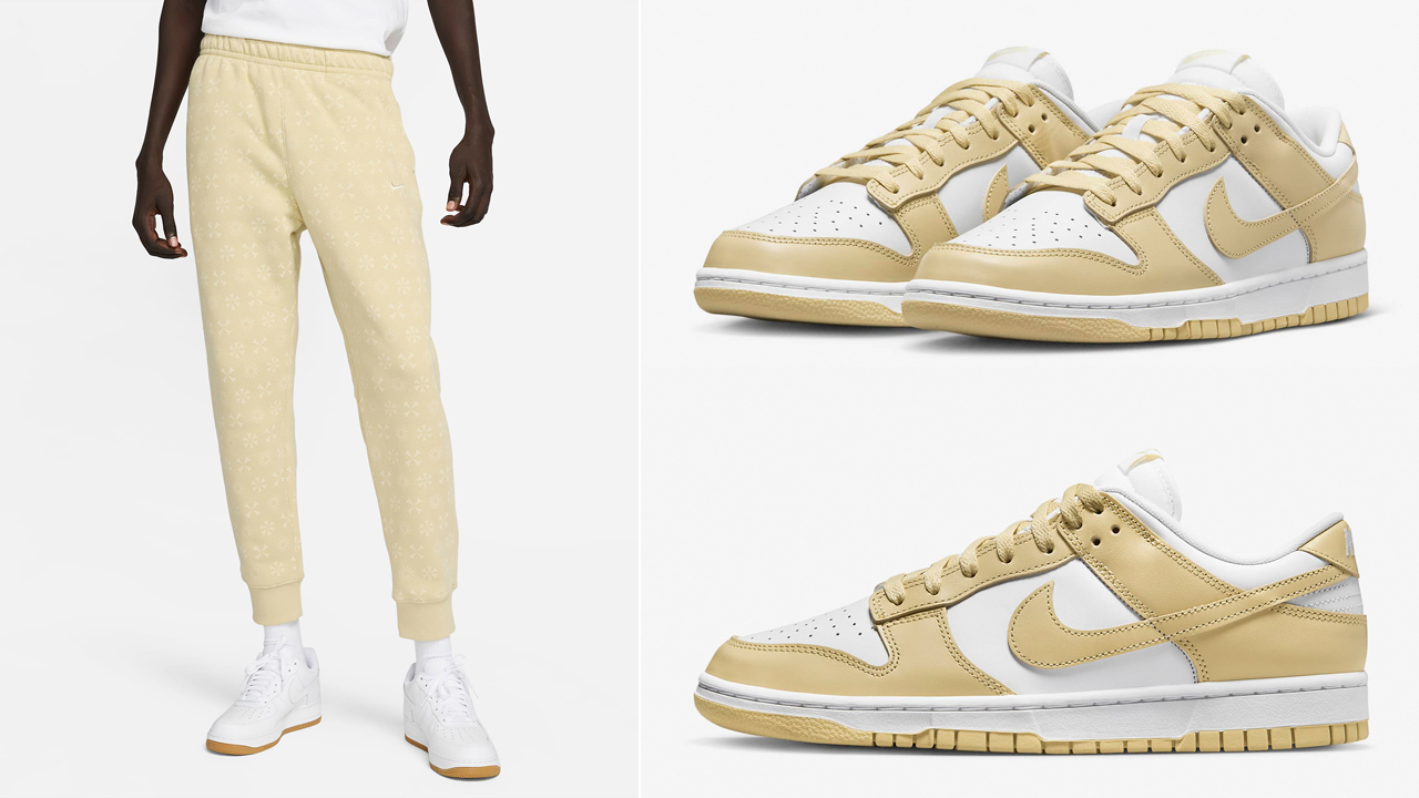 Nike-Dunk-Low-Team-Gold-Club-Fleece-Joggers-to-Match