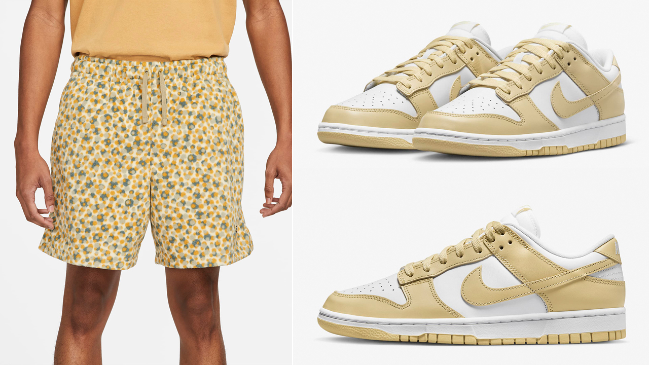 Nike-Dunk-Low-Team-Gold-Fleece-Shorts-to-Match