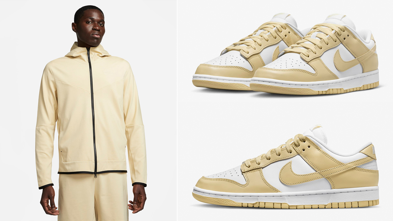 Nike-Dunk-Low-Team-Gold-Tech-Fleece-Hoodie-Jacket-to-Match