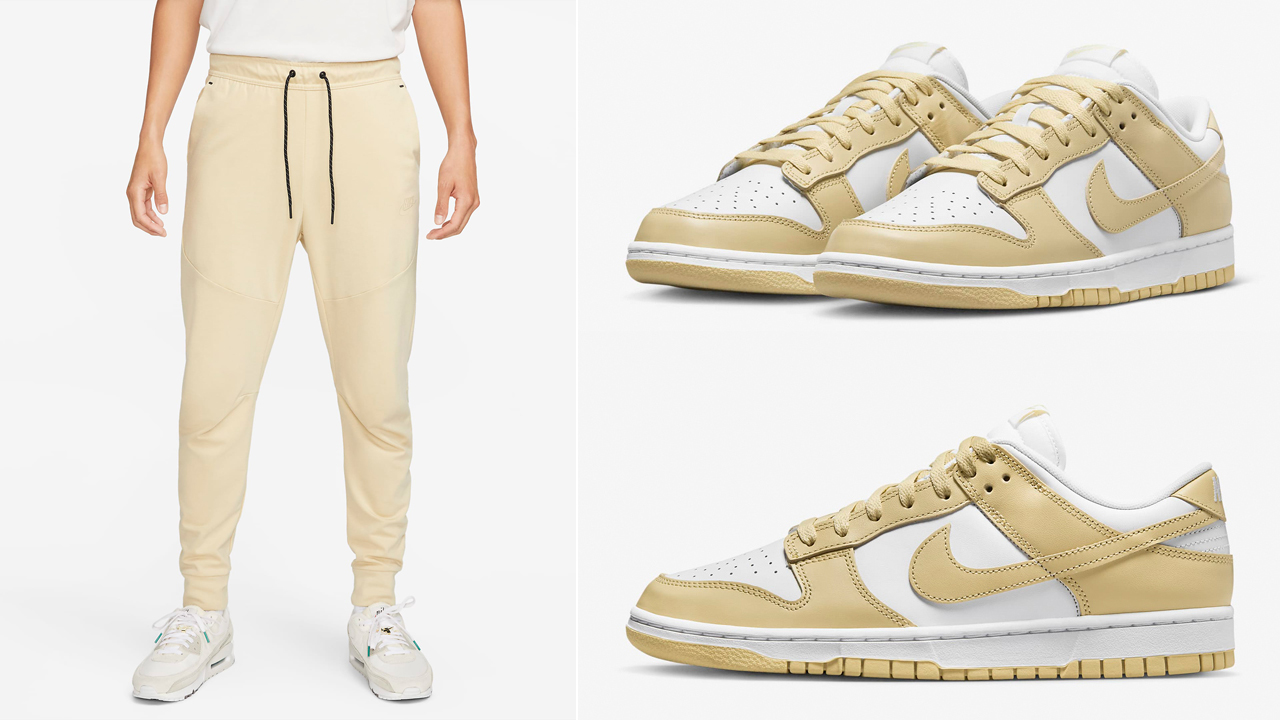 Nike-Dunk-Low-Team-Gold-Tech-Fleece-Jogger-Pants-to-Match