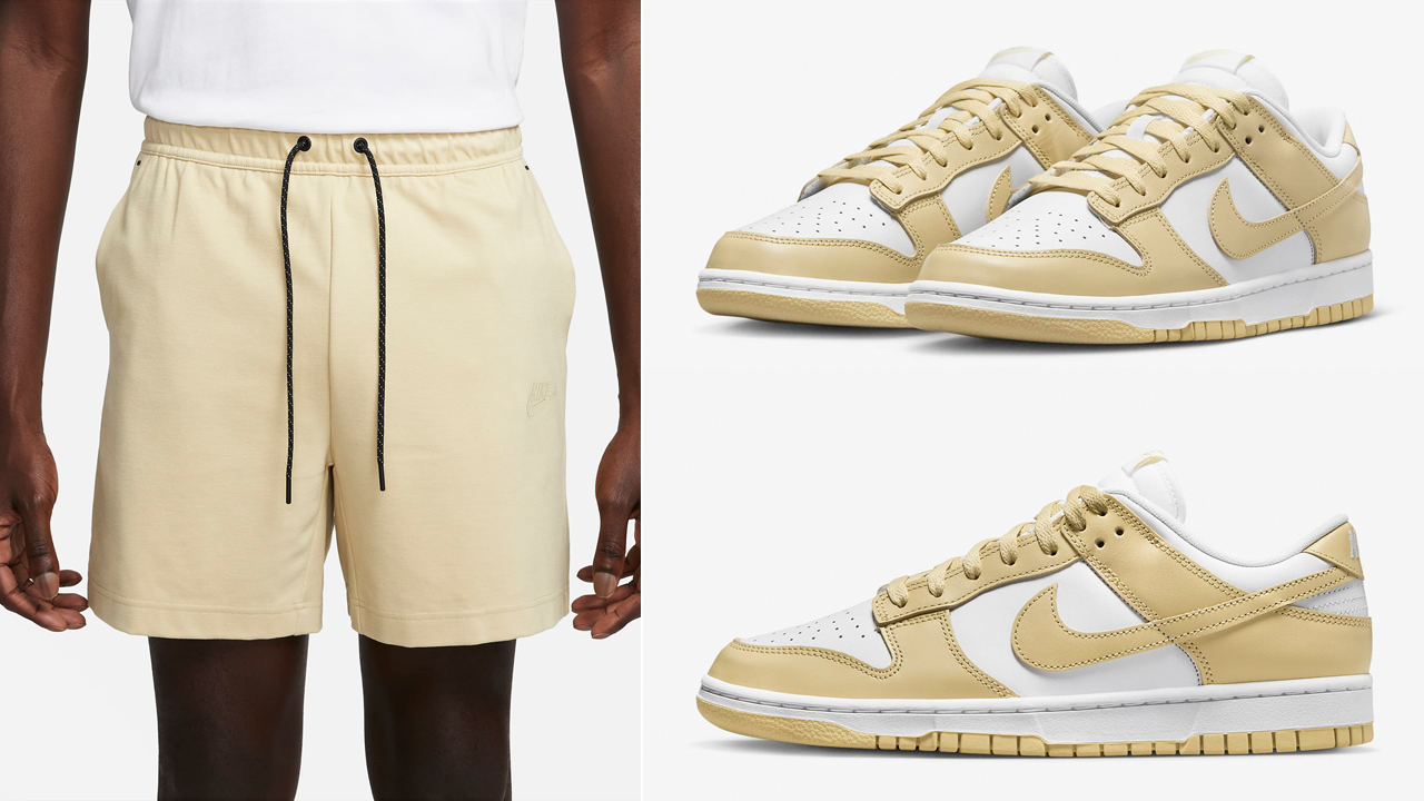 Nike-Dunk-Low-Team-Gold-Tech-Fleece-Shorts-to-Match