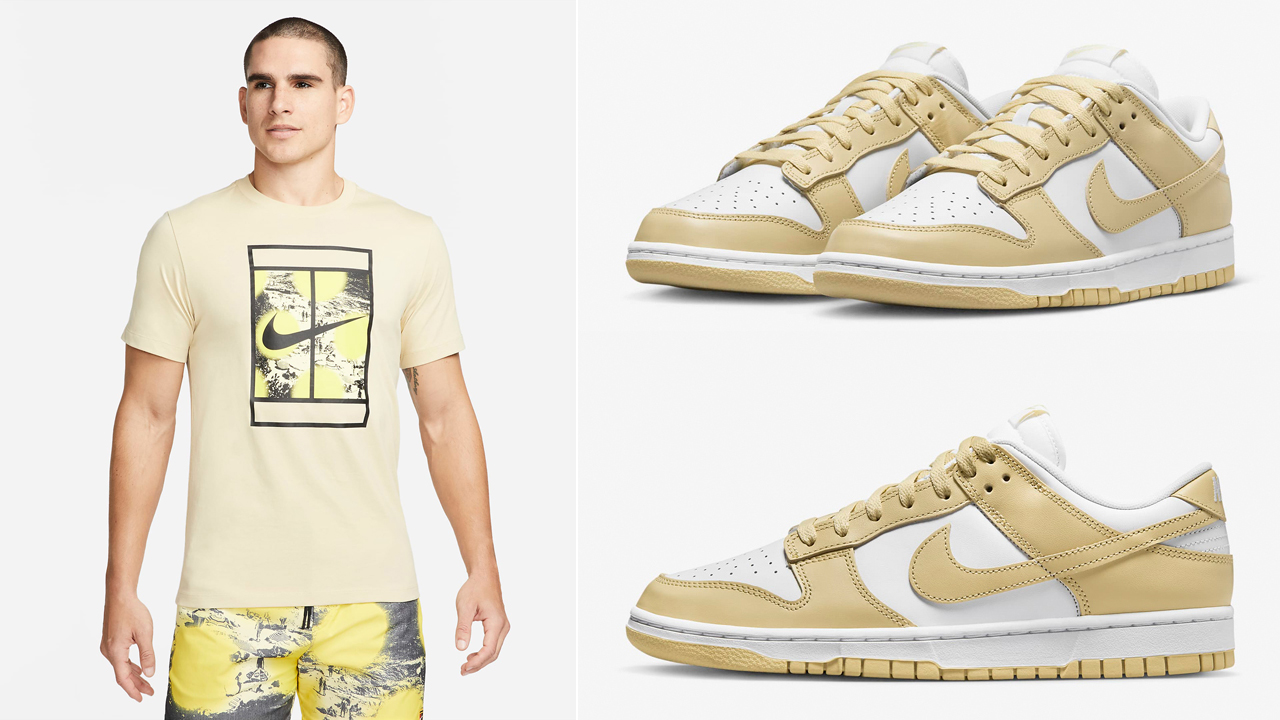 Nike-Dunk-Low-Team-Gold-Tee-Shirt-to-Match