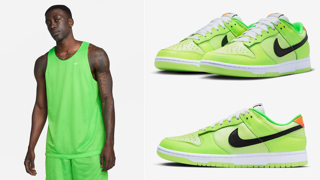 Nike-Dunk-Low-Volt-Glow-in-the-Dark-Tank-Top-Shorts-Outfit