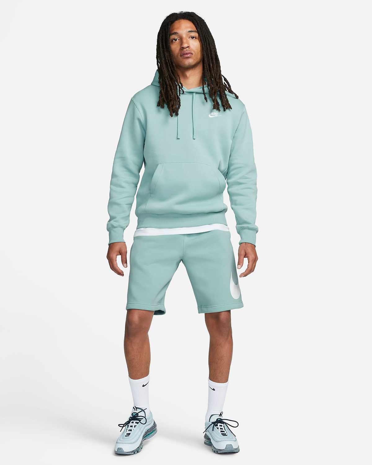 Nike-Sportswear-Club-Fleece-Graphic-Shorts-Mineral-Outfit