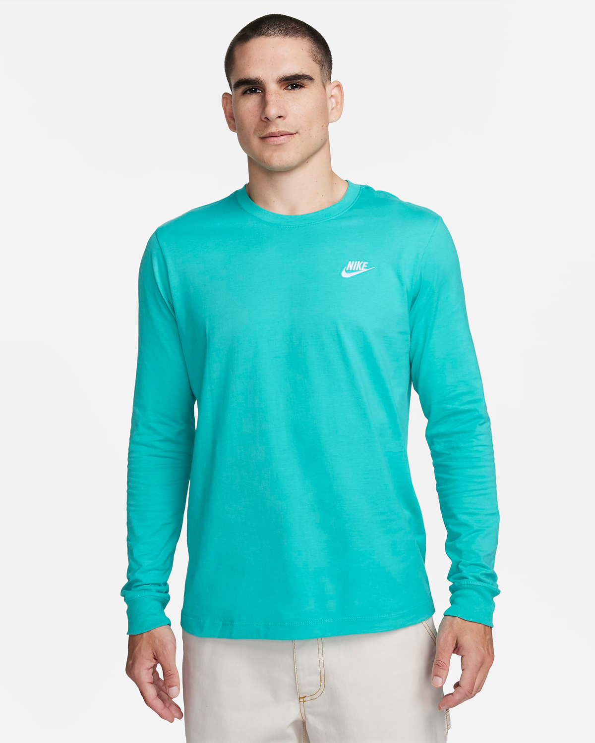 Nike-Sportswear-Club-Long-Sleeve-T-Shirt-Light-Retro-Aqua