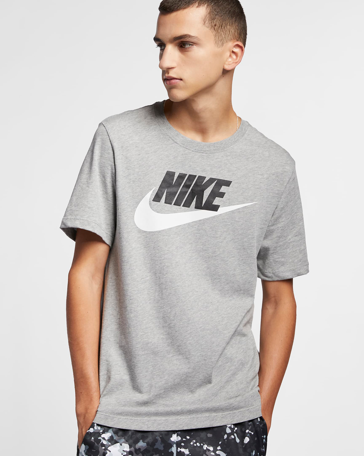 Nike-Sportswear-Logo-T-Shirt-Grey-Black-White