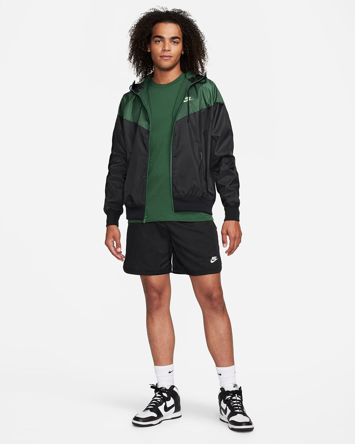 Nike-Sportswear-Windrunner-Jacket-Black-Fir-Green-Outfit