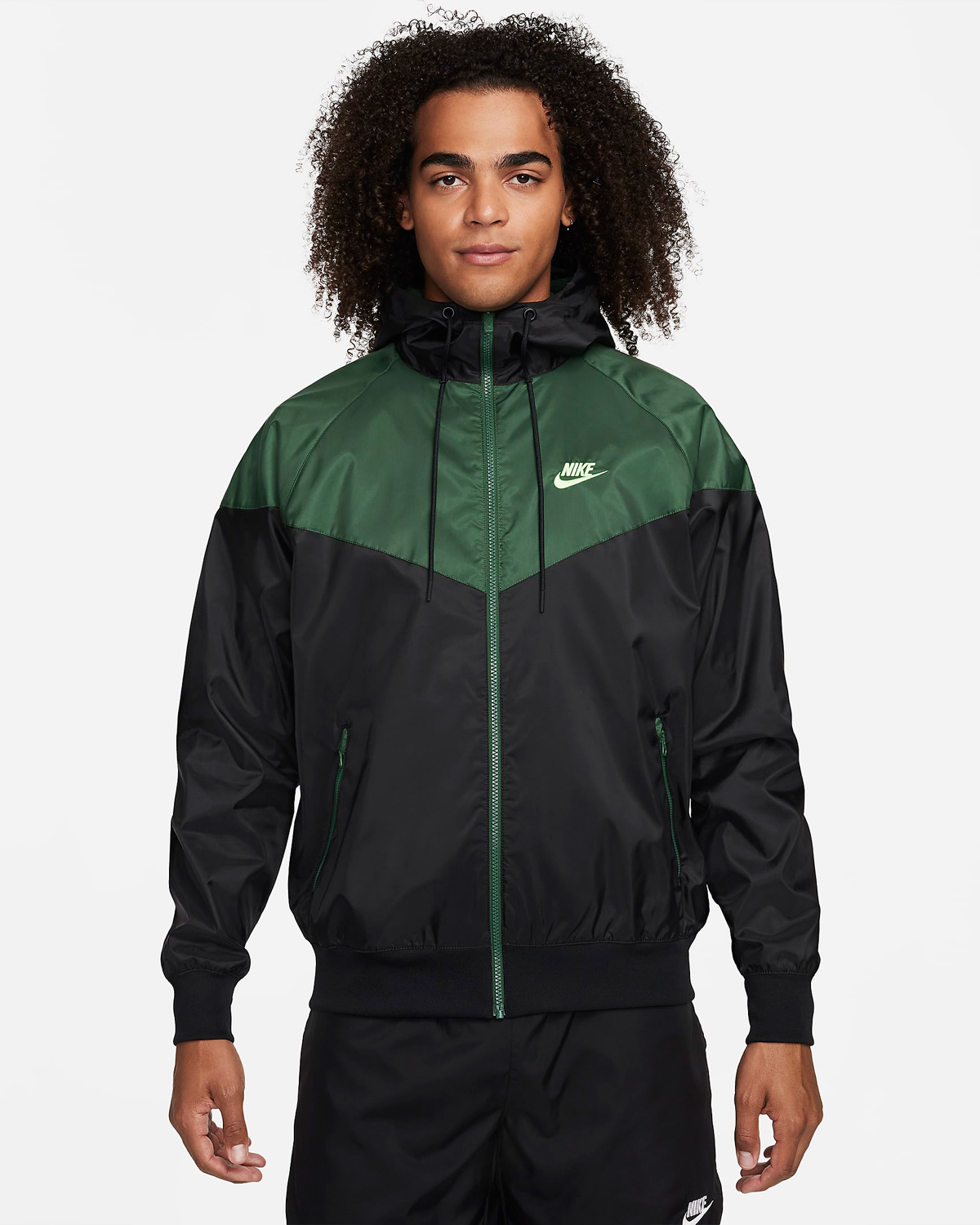 Nike-Sportswear-Windrunner-Jacket-Black-Fir-Green