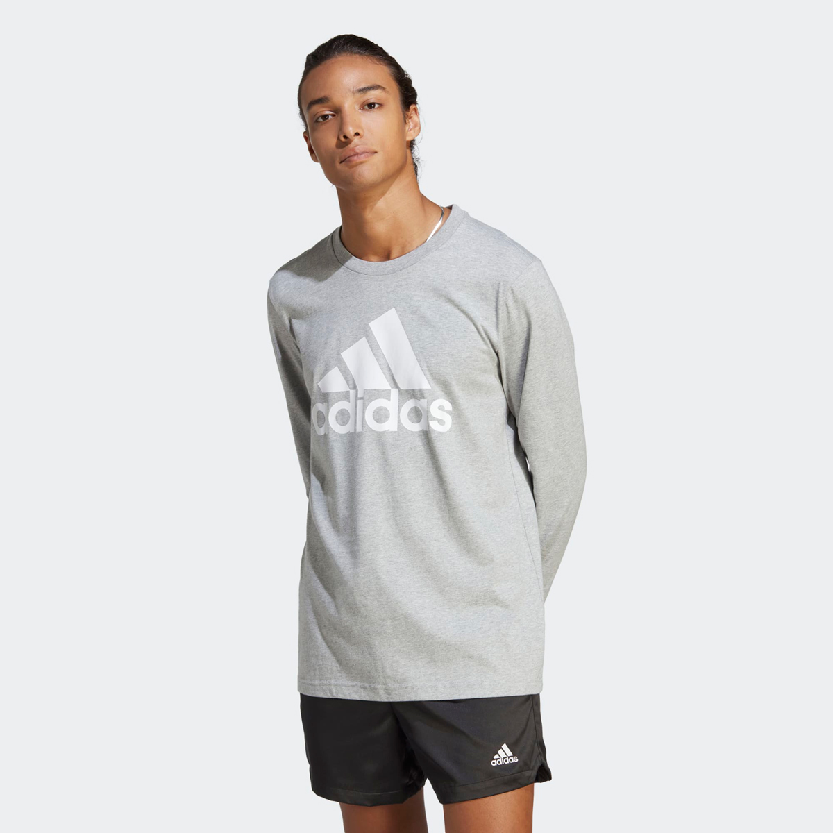adidas-Essentials-Big-Logo-Long-Sleeve-Tee-Shirt-Medium-Grey