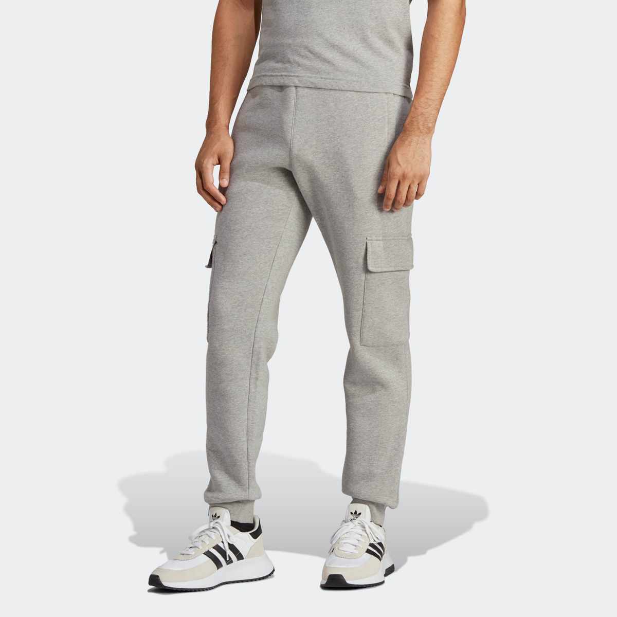 adidas-Trefoil-Essentials-Cargo-Pants-Grey