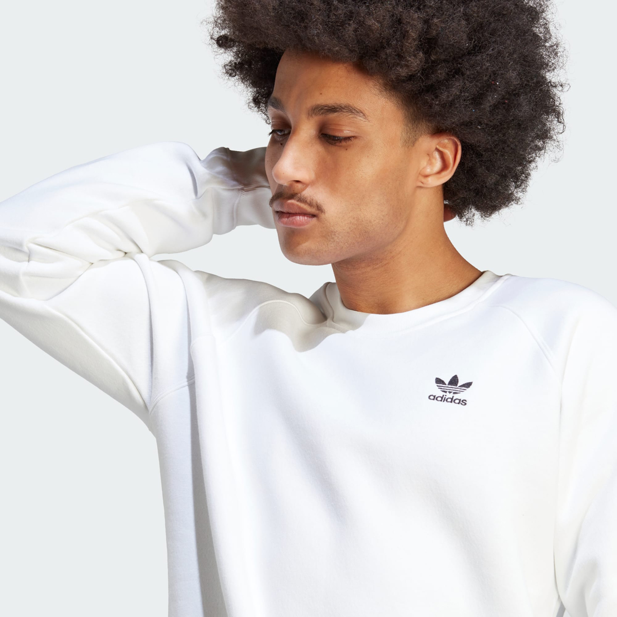 adidas-Trefoil-Essentials-Crewneck-Sweatshirt-White-Black-1