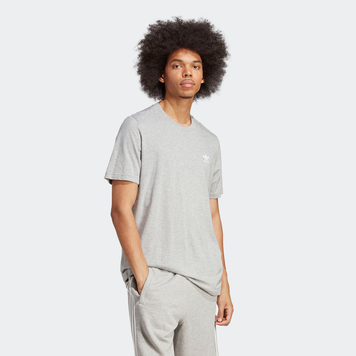 adidas-Trefoil-Essentials-Tee-Shirt-Grey