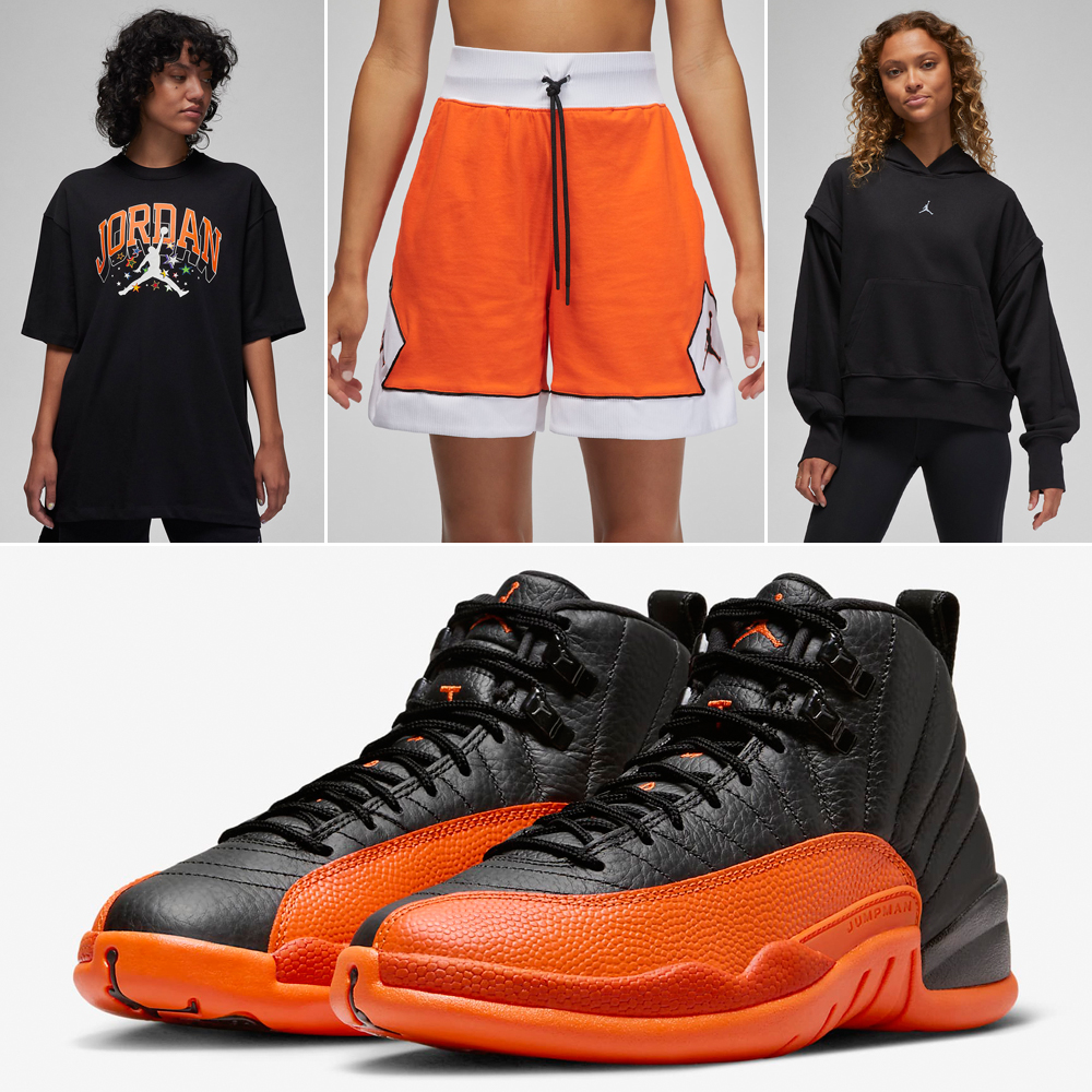 Air-Jordan-12-Brilliant-Orange-Womens-Outfits