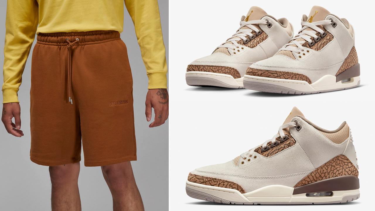 Air-Jordan-3-Palomino-Fleece-Shorts-Match