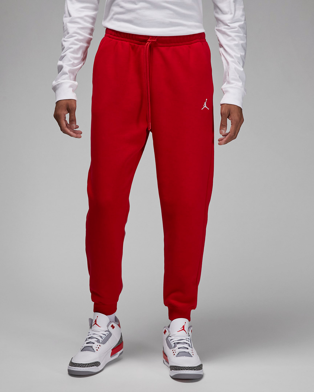 Jordan-Essentials-Gym-Red-Fleece-Pants