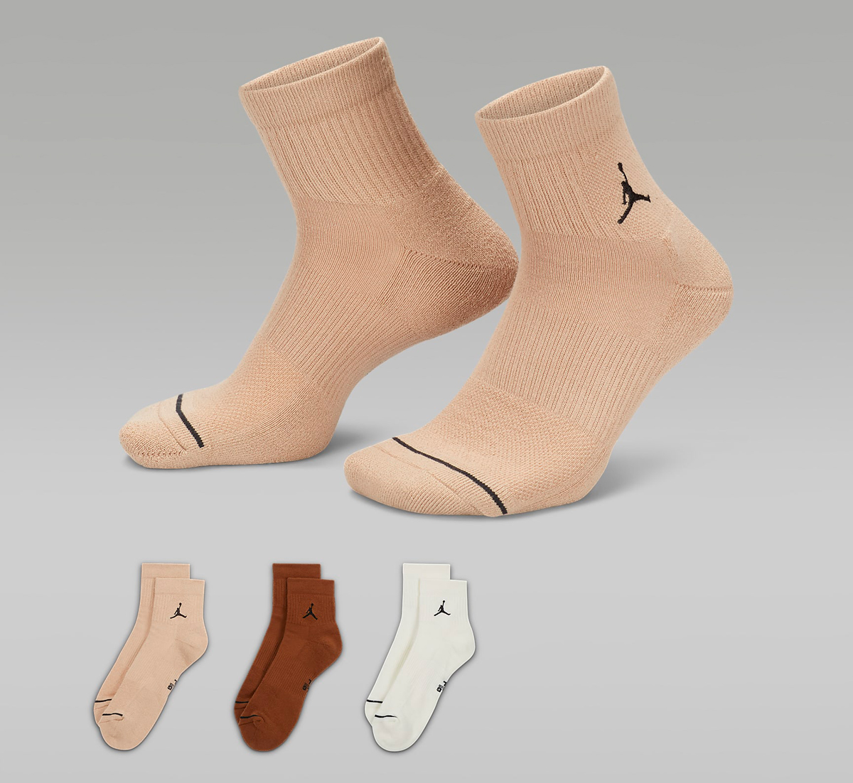 Jordan-Everyday-Ankle-Socks-Hemp-Khaki-Light-British-Tan-Sail