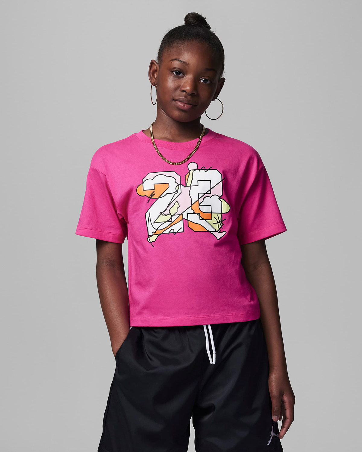 Jordan-Jumpman-Street-Style-T-Shirt-Fierce-Pink-Girls-Big-Kids-Grade-School