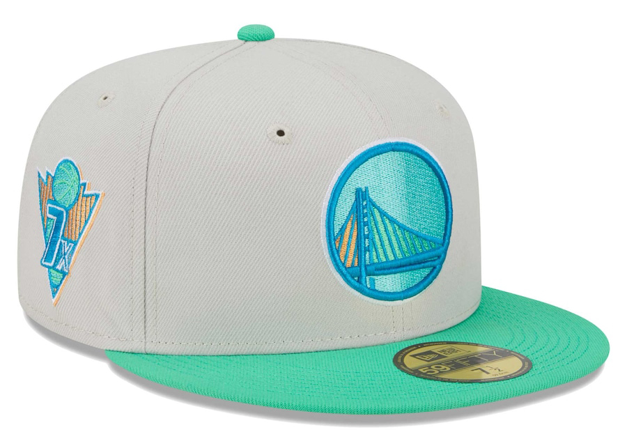 New-Era-Golden-State-Warriors-Cream-Green-Fitted-Hat-2