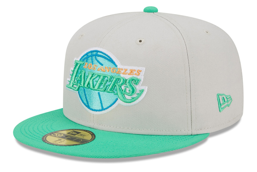 New-Era-LA-Lakers-Cream-Green-Fitted-Hat-1
