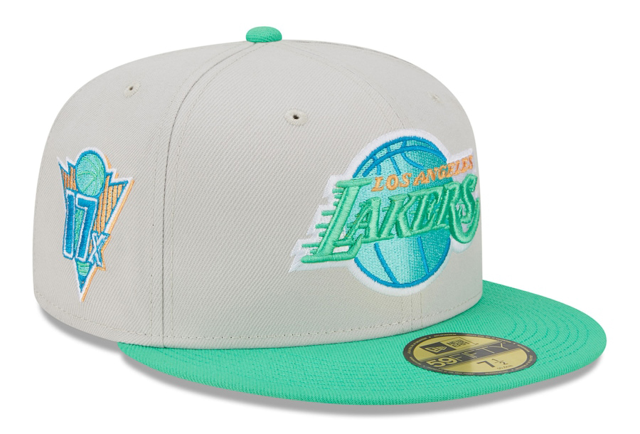 New-Era-LA-Lakers-Cream-Green-Fitted-Hat-2