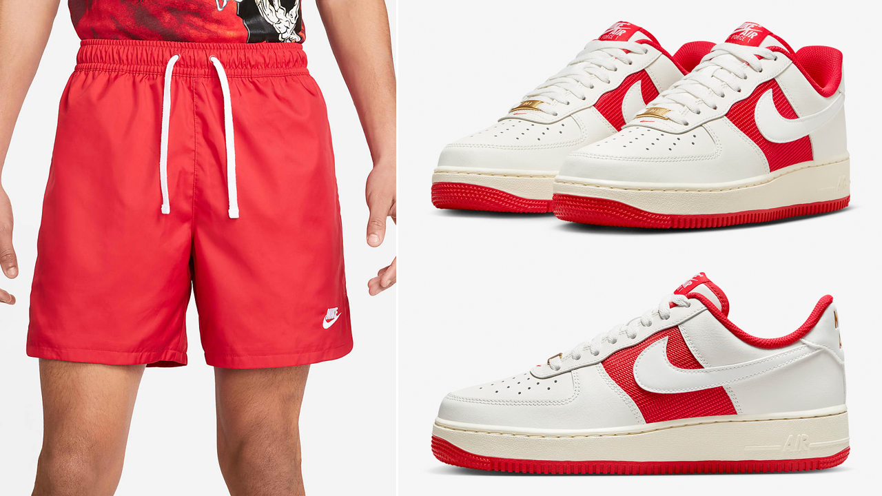 Nike-Air-Force-1-Low-Athletic-Department-Sail-University-Red-Shorts-Match