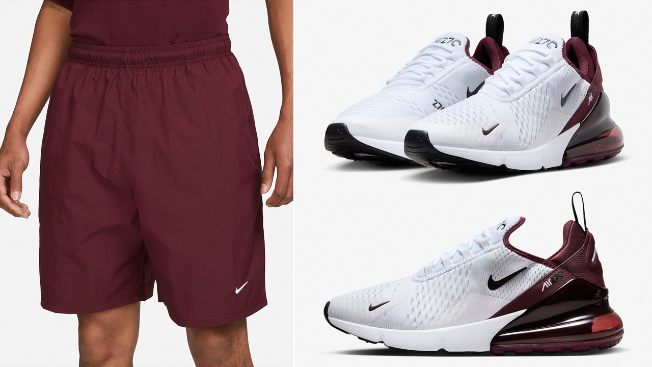 Nike-Air-Max-270-Night-Maroon-Shorts-Outfit-Match
