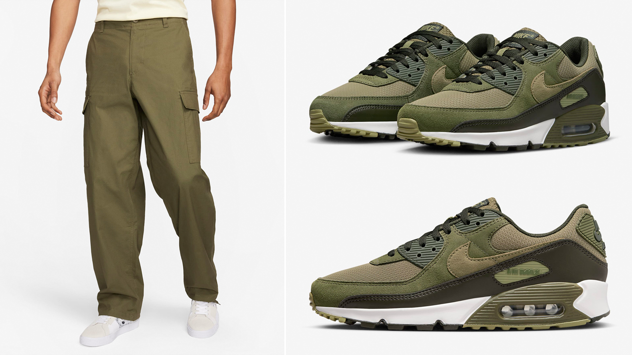 Nike-Air-Max-90-Neutral-Olive-Medium-Olive-Cargo-Pants
