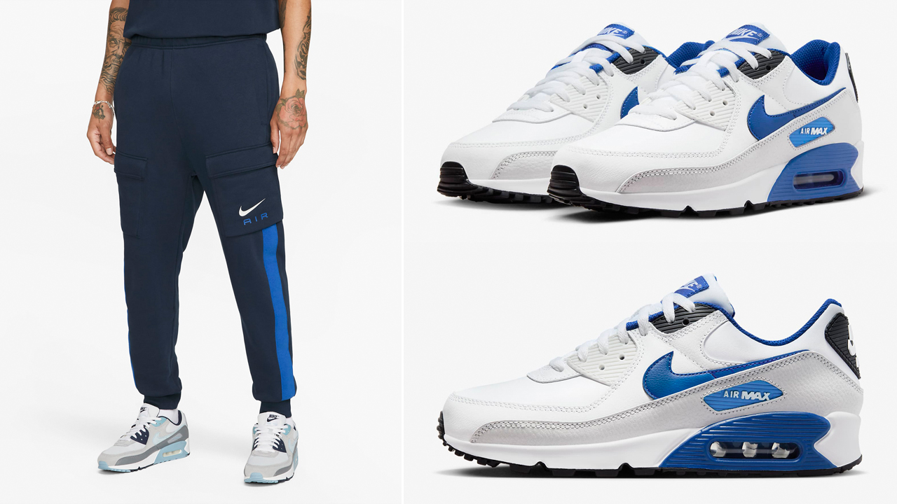 Nike-Air-Max-90-White-Game-Royal-Pants